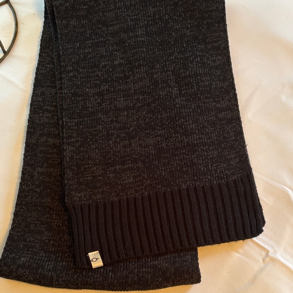 Alfani Black Marled Acrylic Scarf 9” x 60”